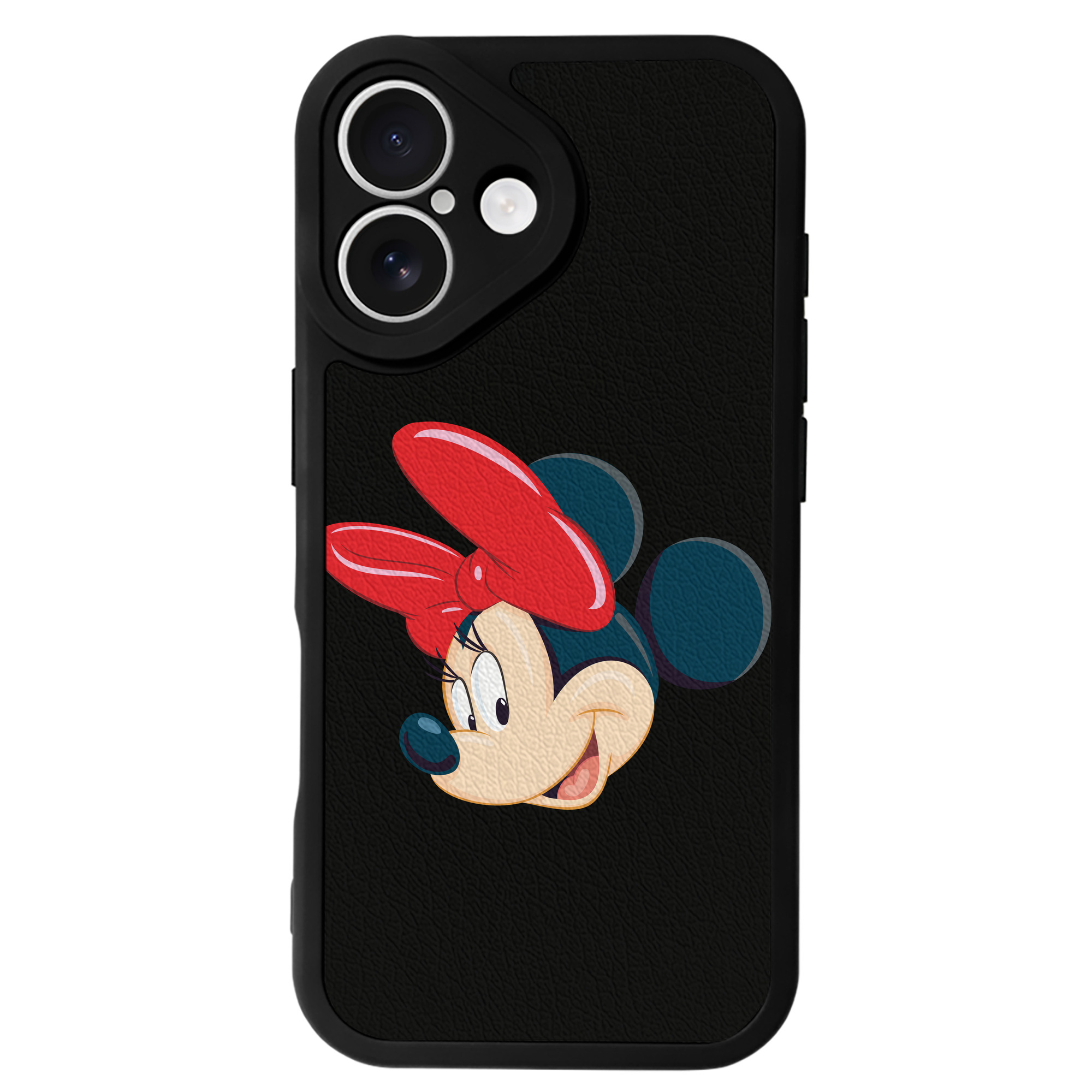 （画像用） ミッキーマウス Mickey Mouse 【iPhone 16シリーズ対応】シリコンスマホケース（レザー調） 材質：シリコン